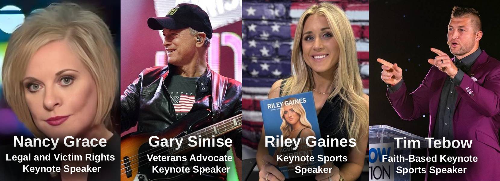 Nancy Grace Gary Sinise Riley Gaines Tim Tebow